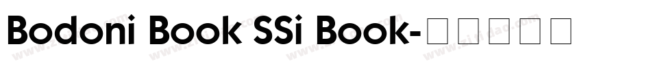 Bodoni Book SSi Book字体转换